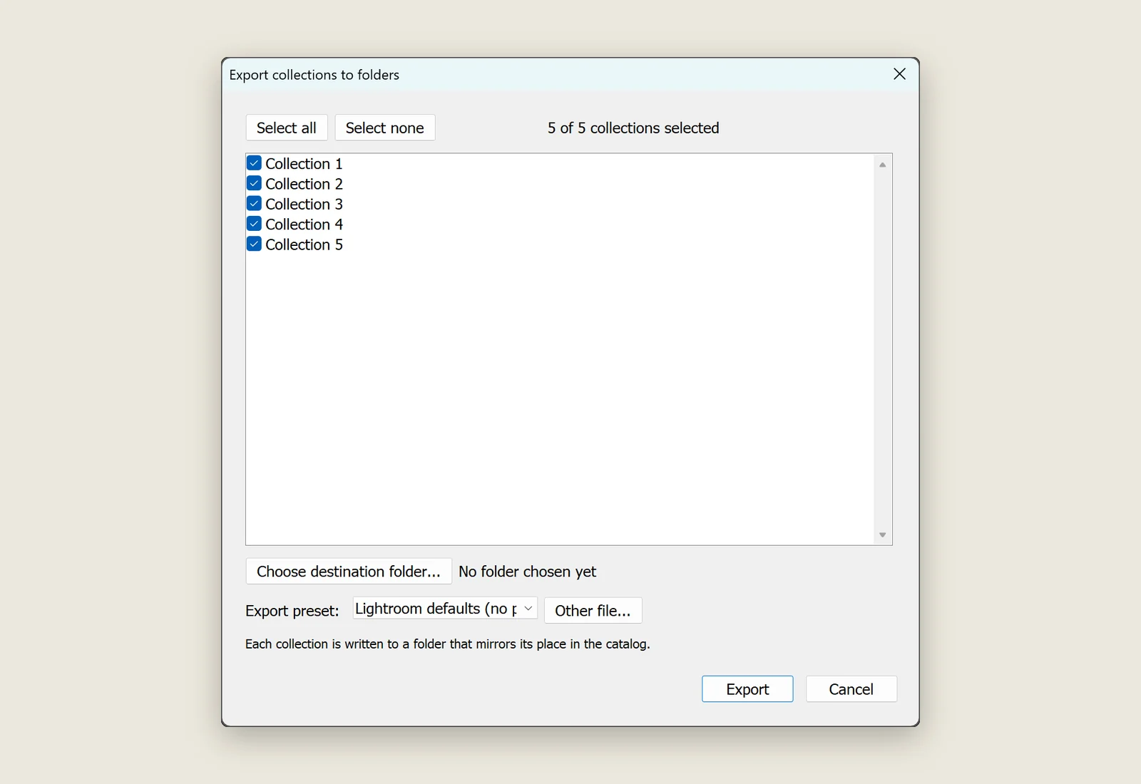 Collections2Folders — Visual 1