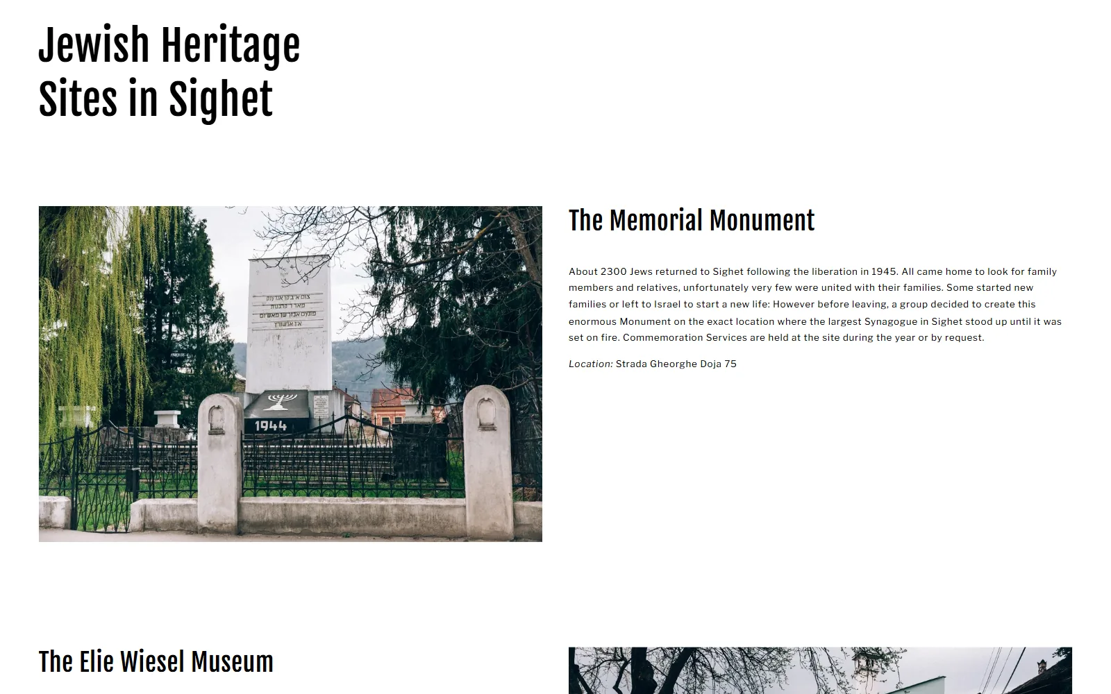 Tarbut Foundation Sighet — Visual 4